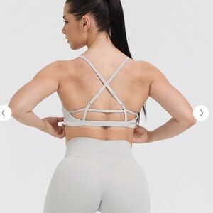 NEW! Oner Active TIMELESS STRAPPY BRALETTE Light Grey Small